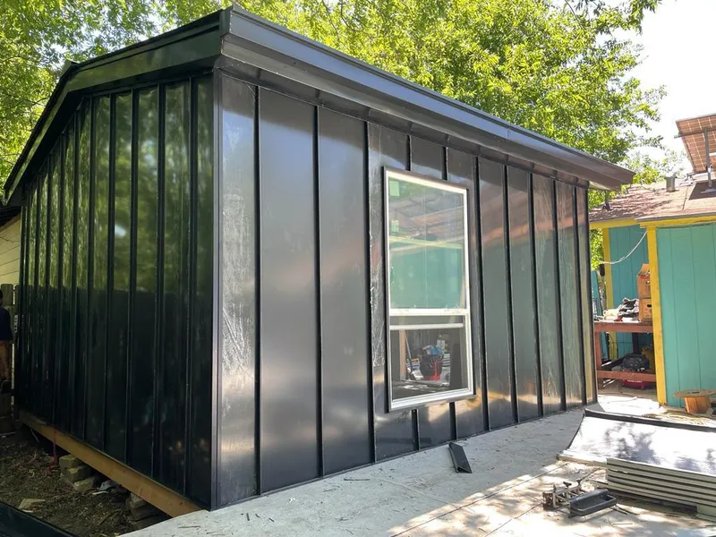 Black standing seam metal wall panels for Metal Roof Installation in Waycross